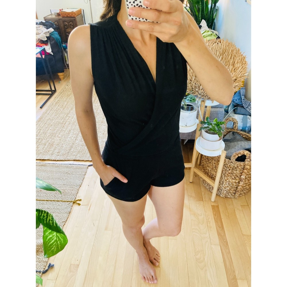 Aerie Black Romper with pockets_xs